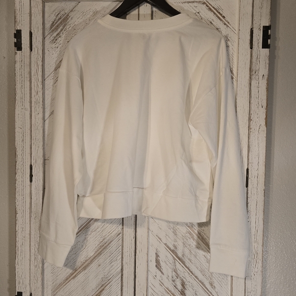 Michael Kors NWT Silver Foil Logo Crewneck Sweatshirt – Medium - Picture 3 of 8